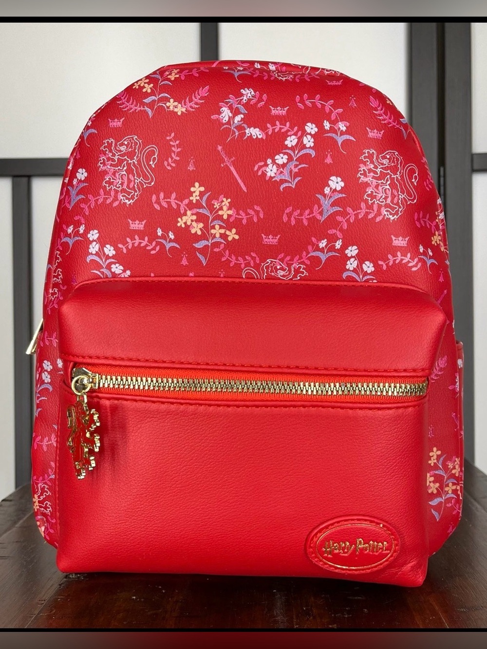 Her Universe Harry Potter Gryffindor Floral Mini Backpack Hot Topic Bag Gold Acc